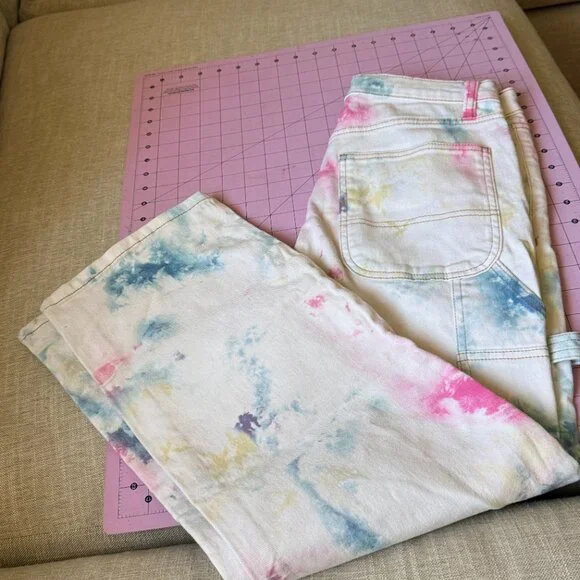 Sky-Dye (Tie Dye / Watercolor) Cargo Pants (Wild Fable Size 6) - Picture 2 of 5